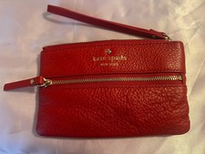 Kate Spade Red Gold Zipper
